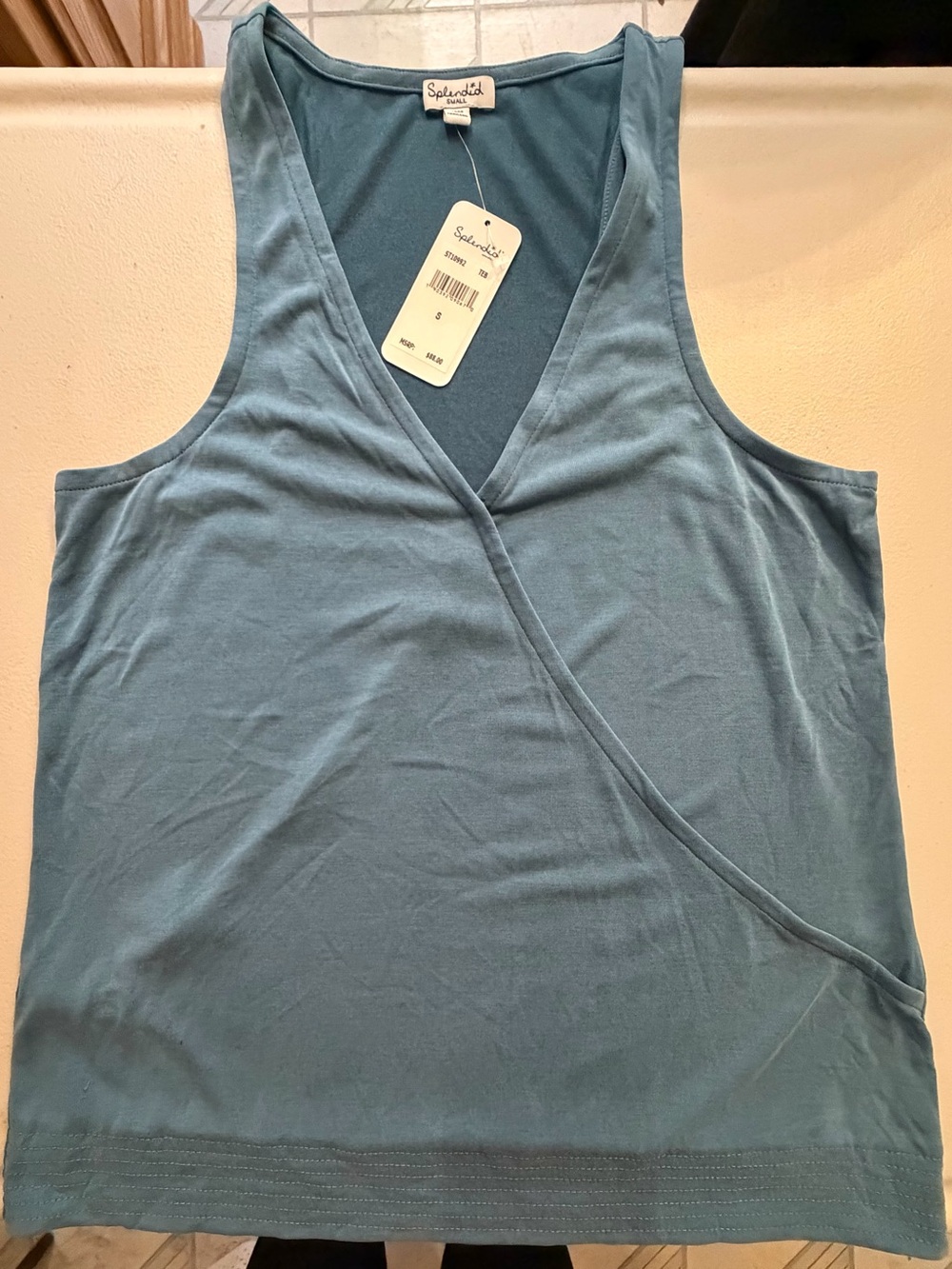 Splendid Women's Teal Wrap Tank Top